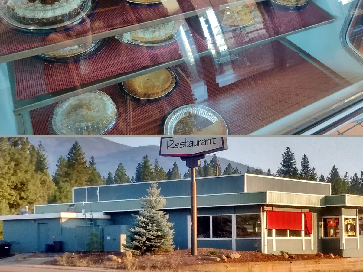 Simple American diner interior with booths